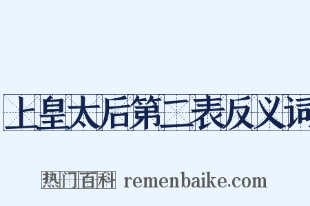 上皇太后第二表反义词是什么意思的图片